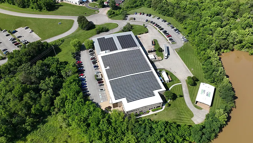 Birds eye view of the AESSEAL Rockford premises.